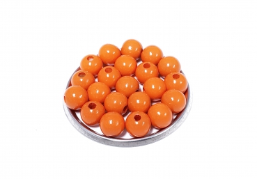 50 Holzperlen 10mm orange